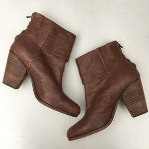 rag & bone Newbury Leather Heeled Ankle Boots Brown Size 9.5